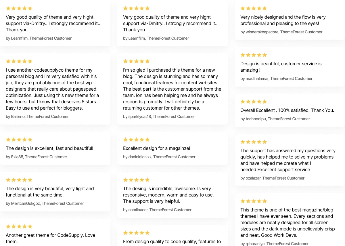 Reviews